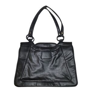 Elegant Black Leather‎ Handbag